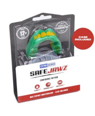 EXTRO Dual Layer Mouth Guard with Case for Basketball, Lacrosse, Football, MMA, Hockey, Wrestling - Adult 12+ Years - GOLDIE