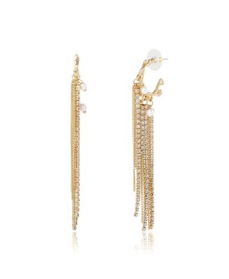 Layered Tassel Statement Earrings