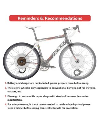 Electric Bicycle Motor Conversion Kit for 20" 750W 36V E-bike Rear Wheel