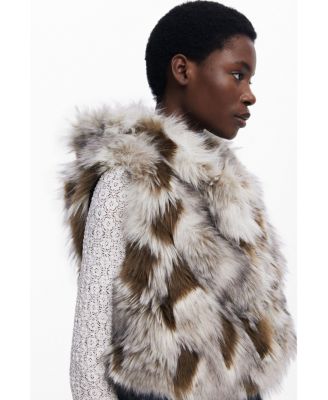 Women's Denim fur vest