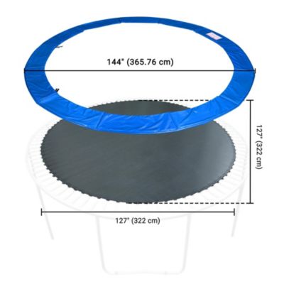 Trampoline Mat & Pad Replacement Kit with 72 V-Hooks Fits 12 ft Trampoline Frame