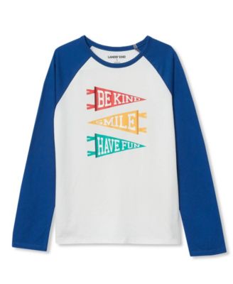 Girls Long Sleeve Raglan Graphic T-Shirt