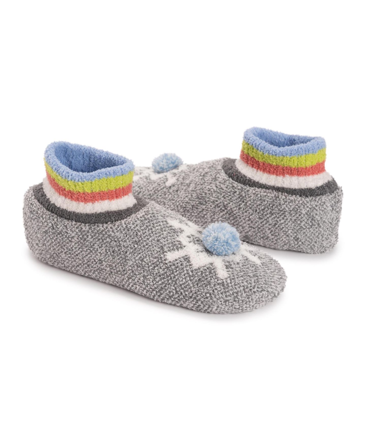 Женские ботинки MUK LUKS Cozy Ribbed Cuff Booties, цвет: Угольный — фото 5