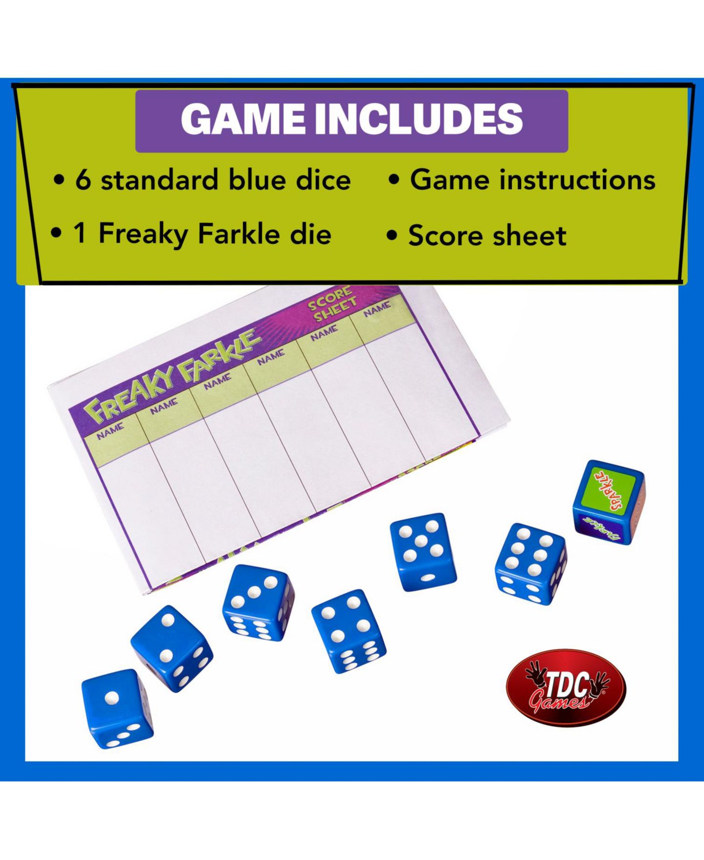 Детская игрушка TDC Games Freaky Farkle Dice Game, Ages 8+ — фото 8