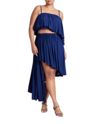 Women's Plus Size Cascading Asym Skirt