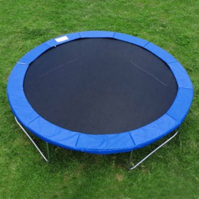 Trampoline Mat & Pad Replacement Kit w/ 96V-Ring for 15ft Round Trampoline Frame Blue