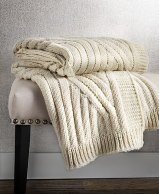 Charter Club - Sweater-Knit Throw, 50" x 60"