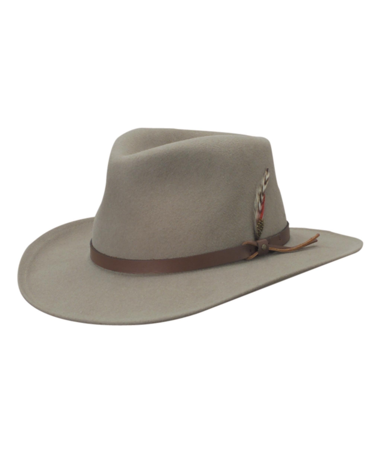 Scala Men's Crushable Felt Outback Hat In Gray
