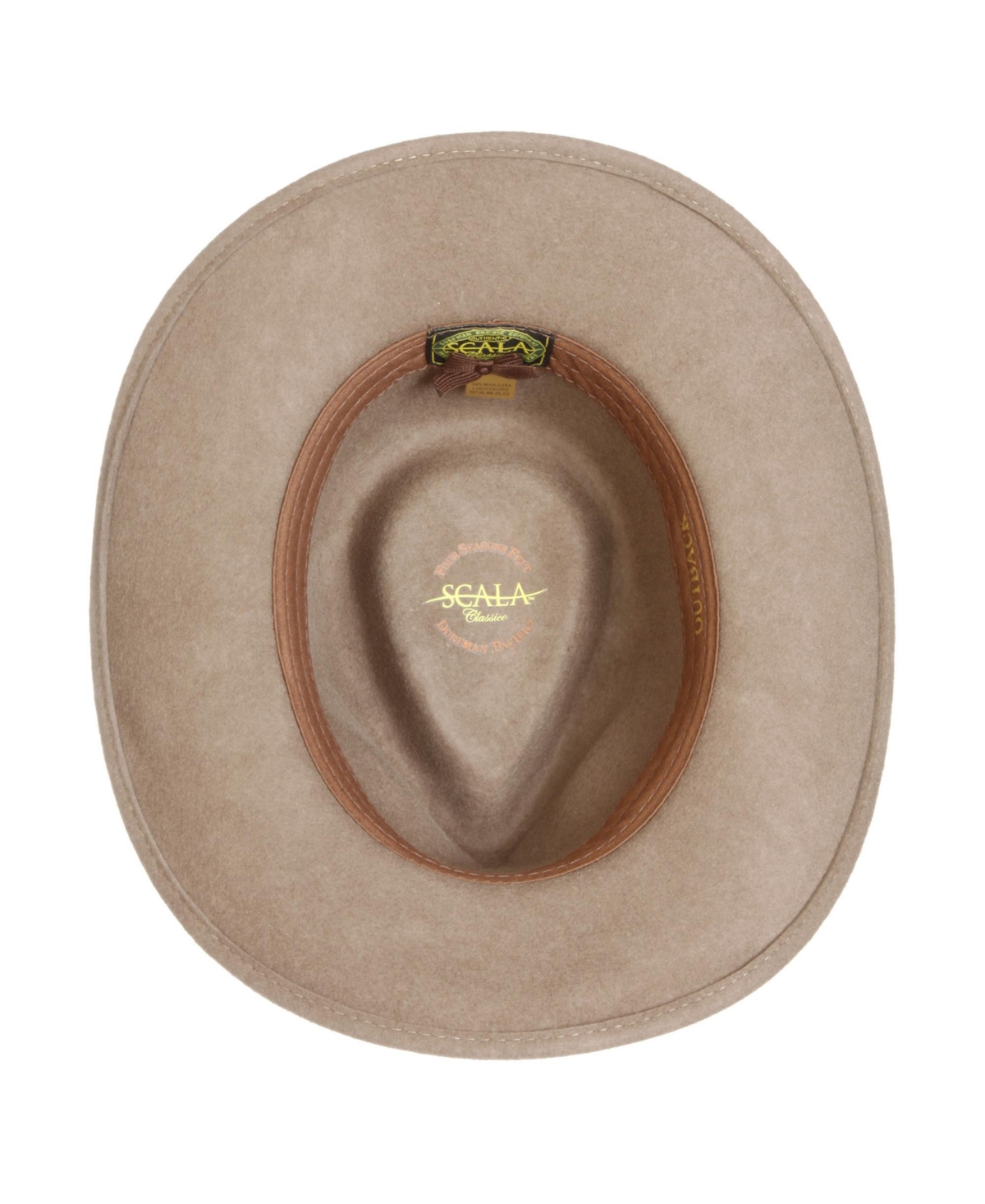 Scala Men's Crushable Felt Outback Hat In Brown