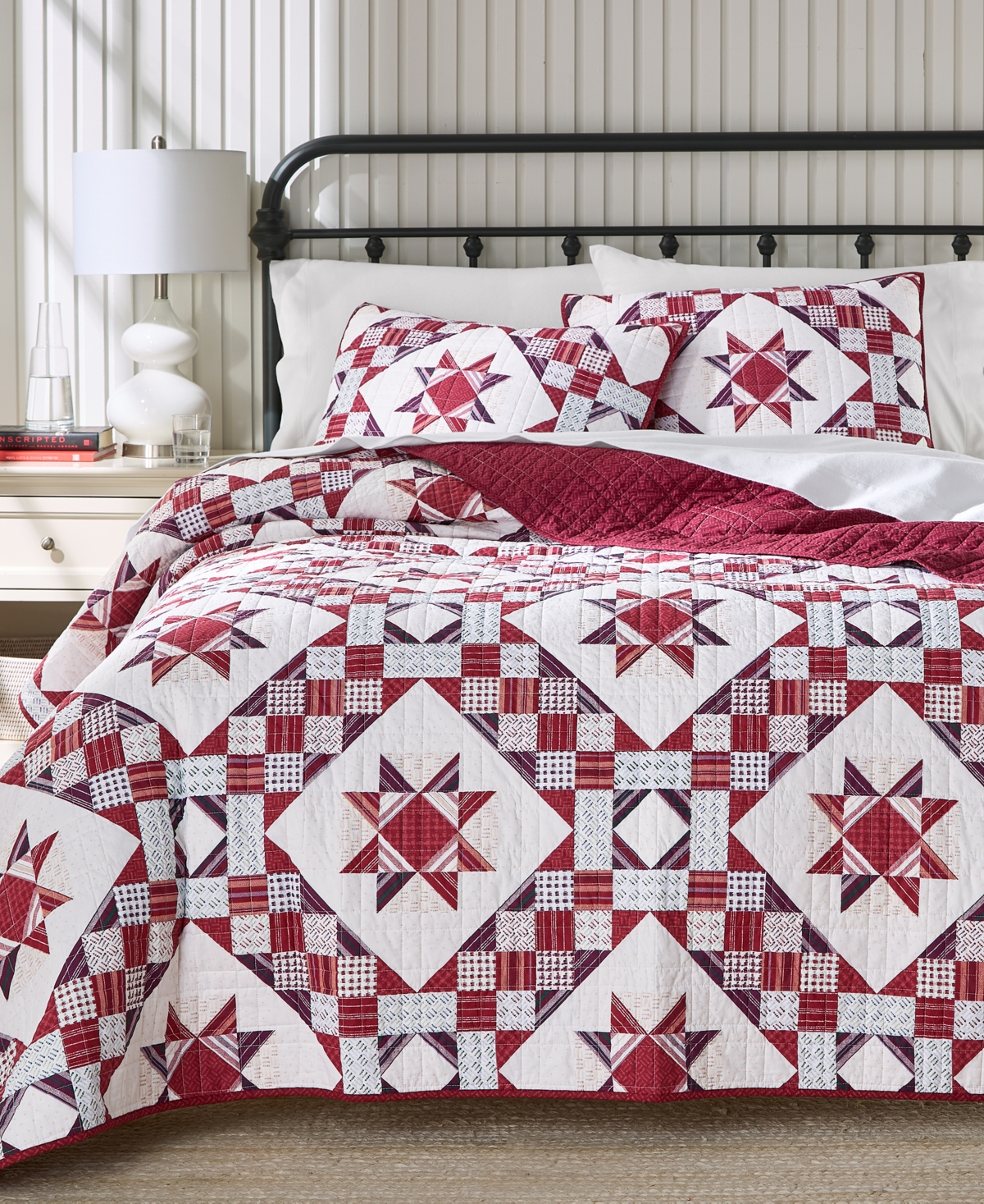 Charter Club Holiday Checker 3-Pc. Quilt Set, Full/Queen, Macy's Exclusive