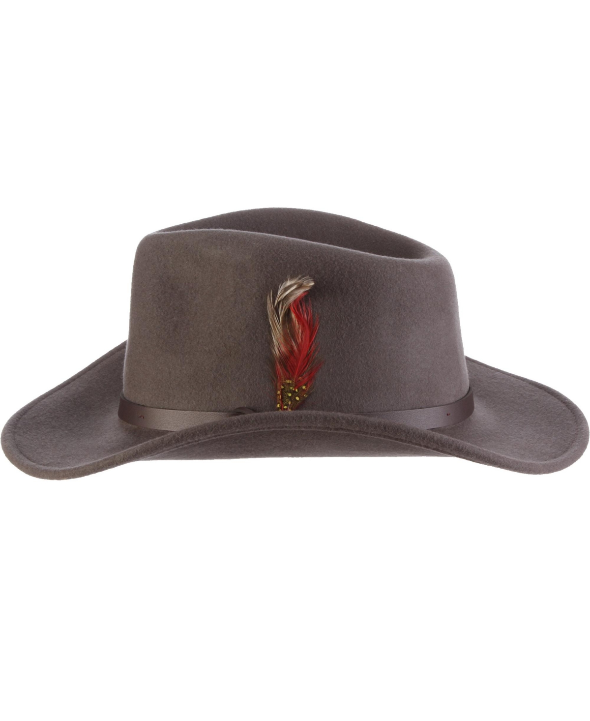 Scala Men's Crushable Felt Outback Hat In Brown