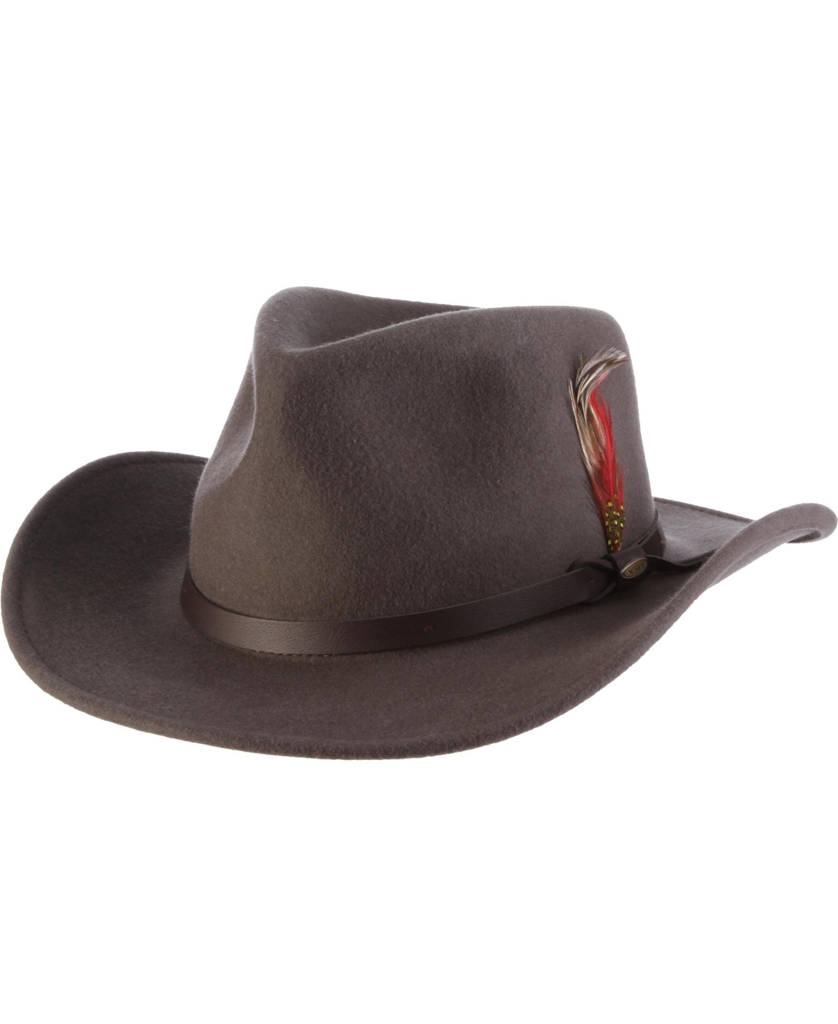 Scala Men's Crushable Felt Outback Hat In Brown