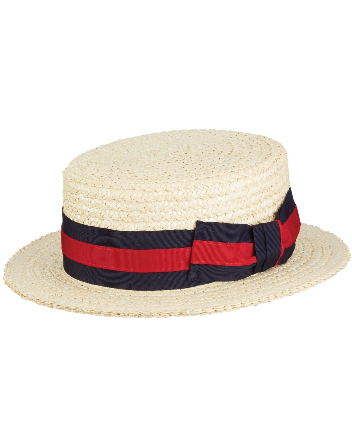 Scala Men's Straw Boater Hat In White
