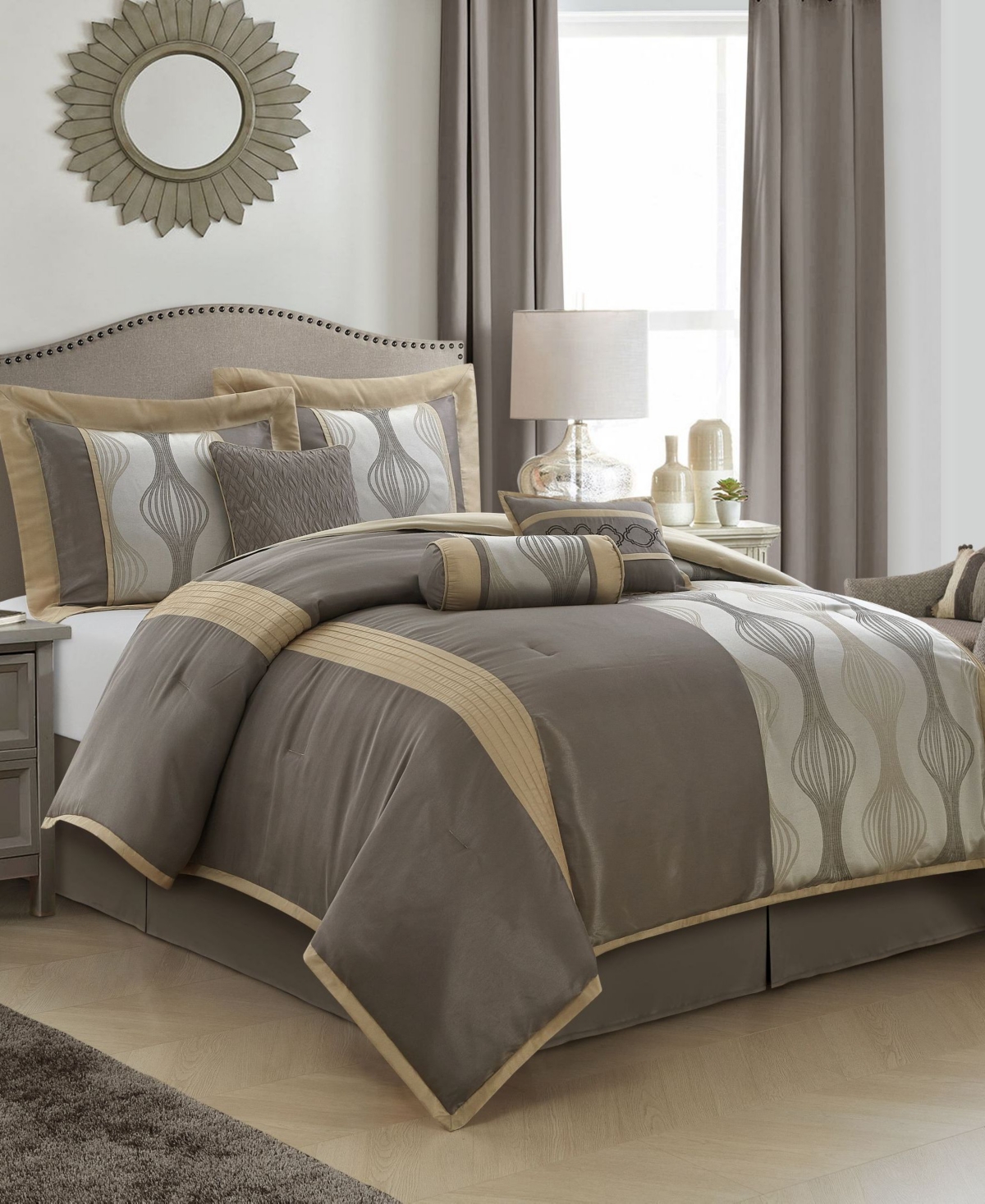 Stratford Park Kath 7-piece Comforter Set, Queen In Gold