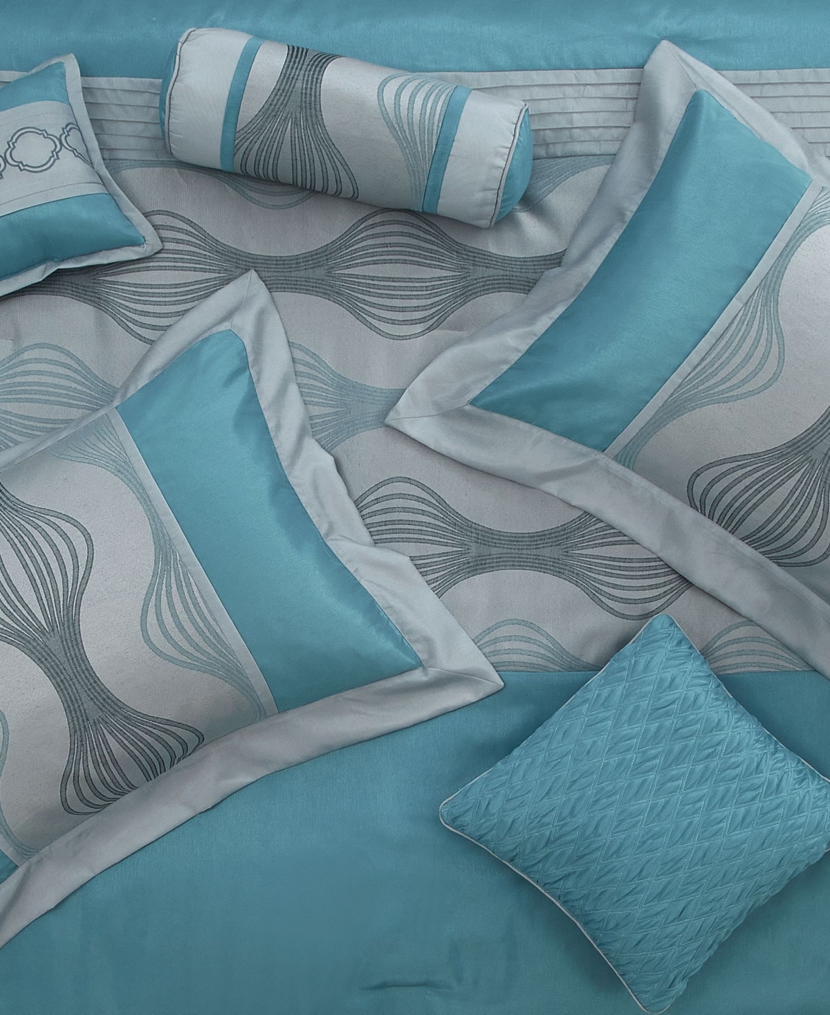 Stratford Park Kath 7-piece Comforter Set, King In Blue