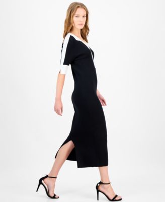 Women's Contrast-Trim Bodycon Dress