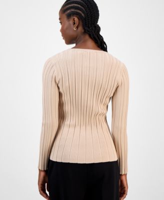 Women's Variegated Crewneck Knit Top