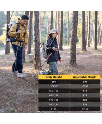 1pc Ultralight Trekking Pole - Adjustable Hiking Sticks w/Secure Lock, EVA Grip,4 Colors, 50-135cm (20-53in) for Adults & Kids