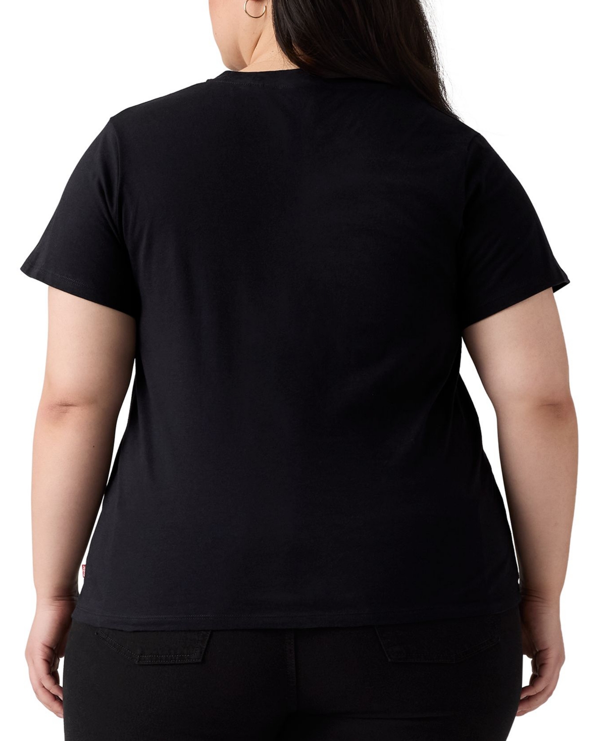 Levi's Plus Size Cotton Perfect Studded Logo T-shirt In Black