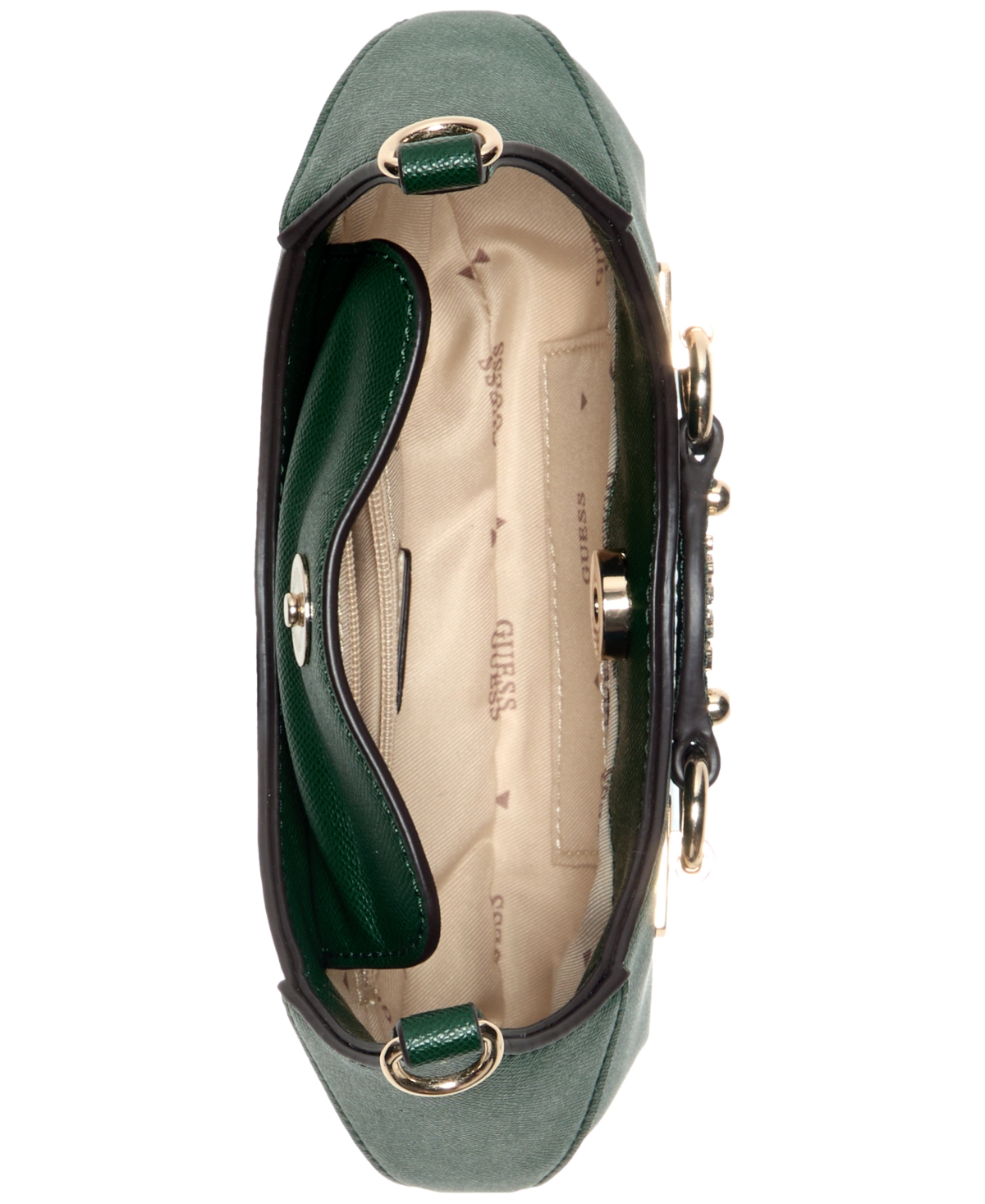 Guess Mimina Small Top Zip Crossbody Bag In Green