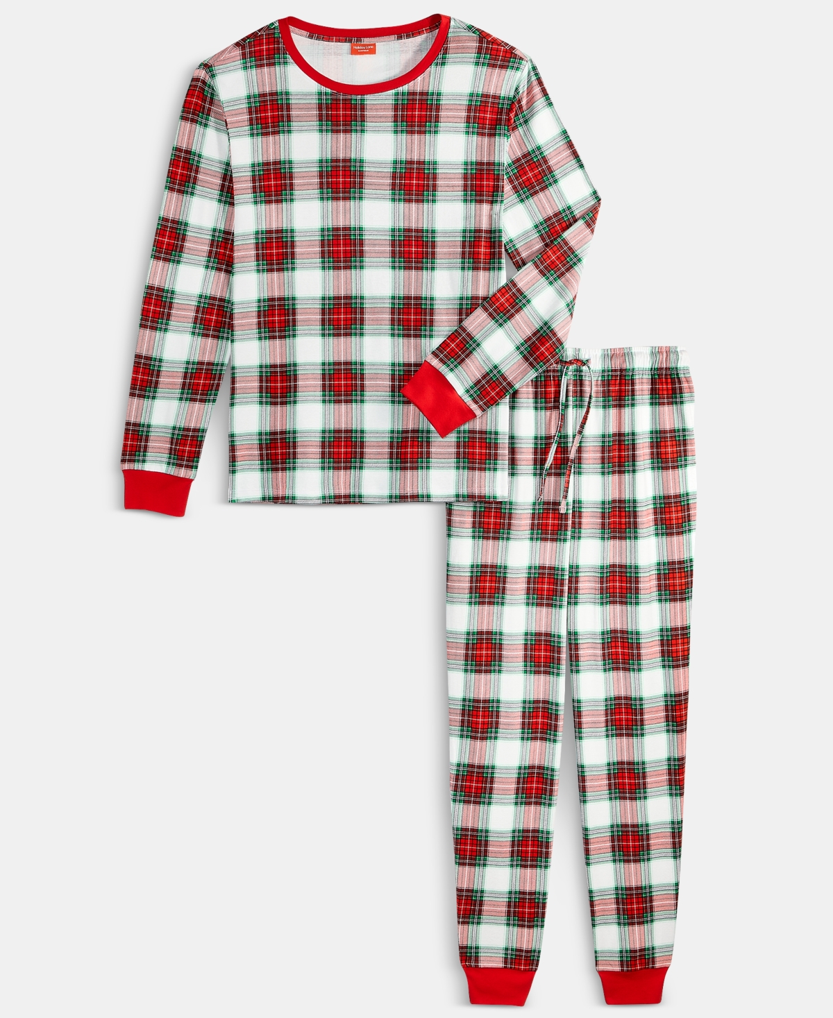 Holiday Lane 's Men's Merry Plaid Crew Neck Matching Family Pajamas Set, Created For Macy's In Multi
