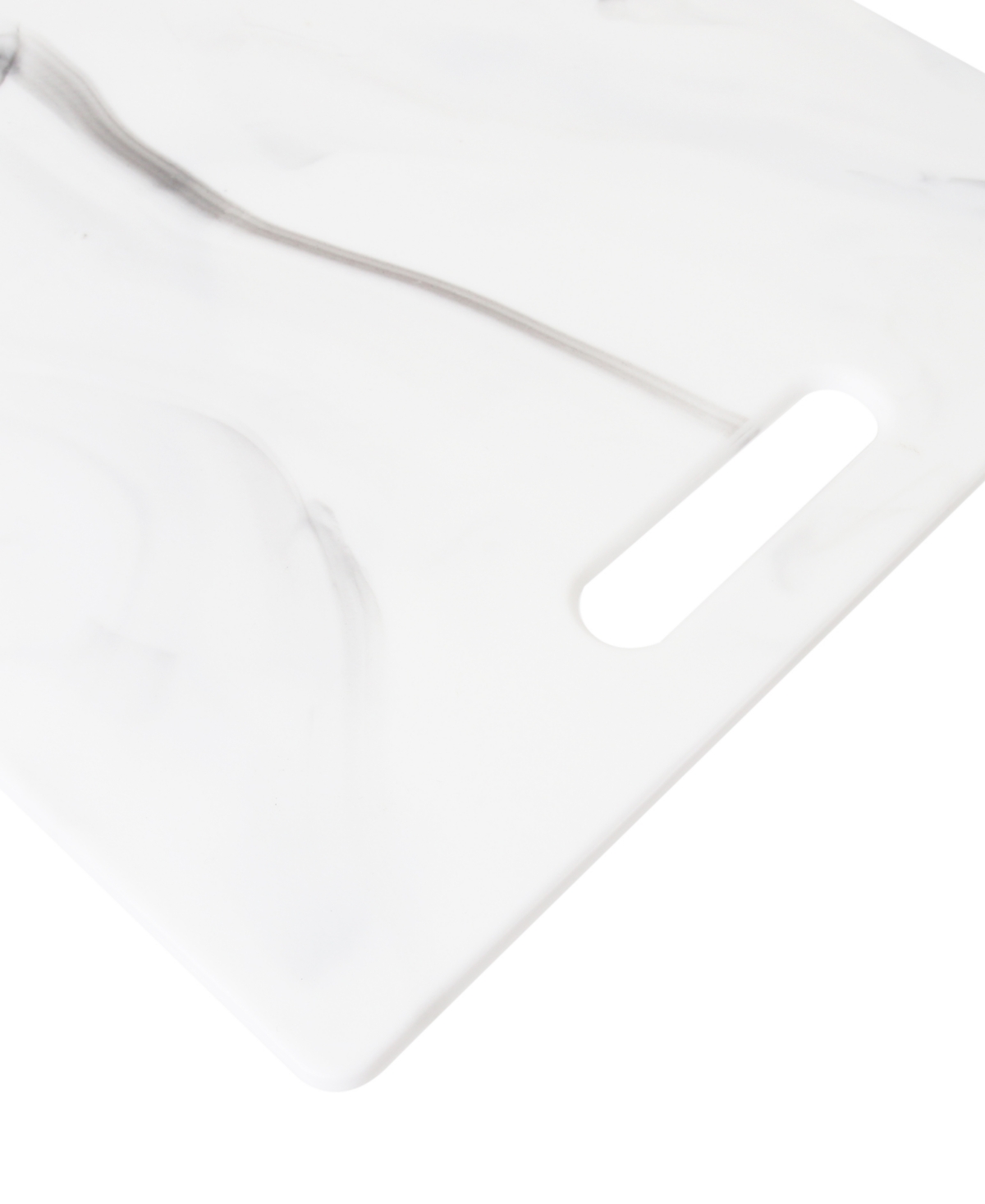 Dexas Poly Marble Cutting Board With Feet, 14" X 11" In White