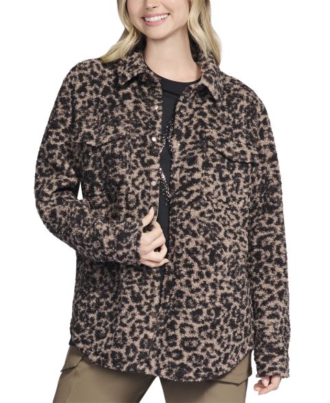 Женские куртки Skechers On-The-Go Cheetah Sherpa Shacket