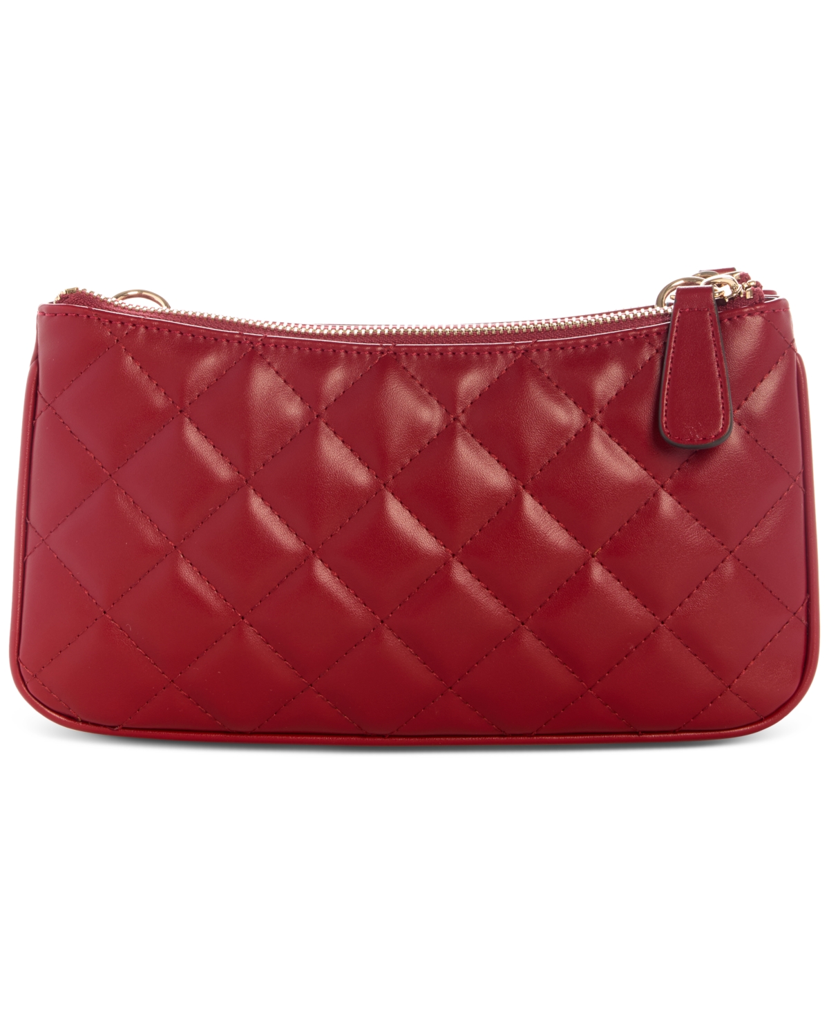 Guess Tinsley Quilted Three Compartment Crossbody In Red