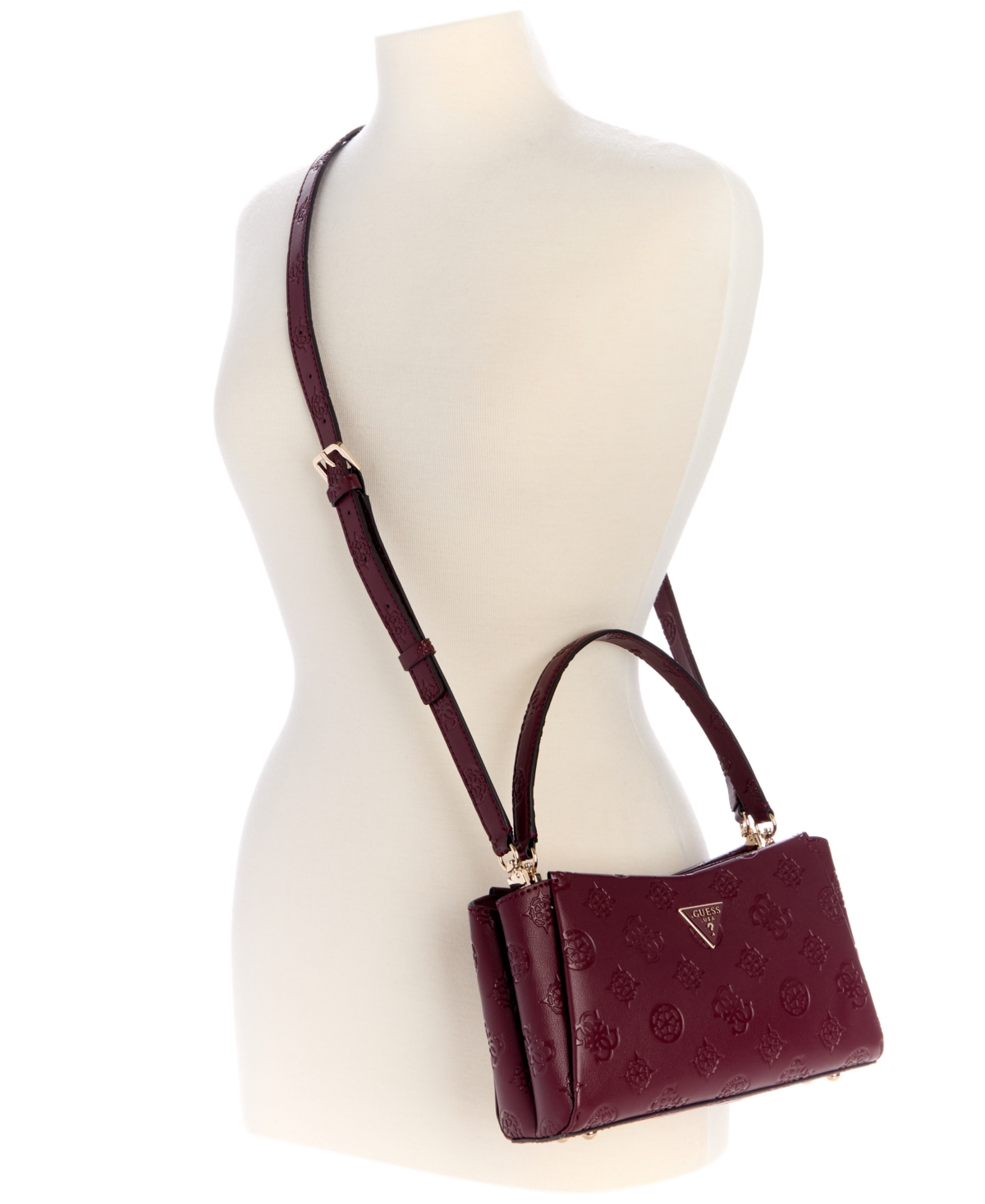 Guess Tisha Small Logo Crossbody Bag In Red