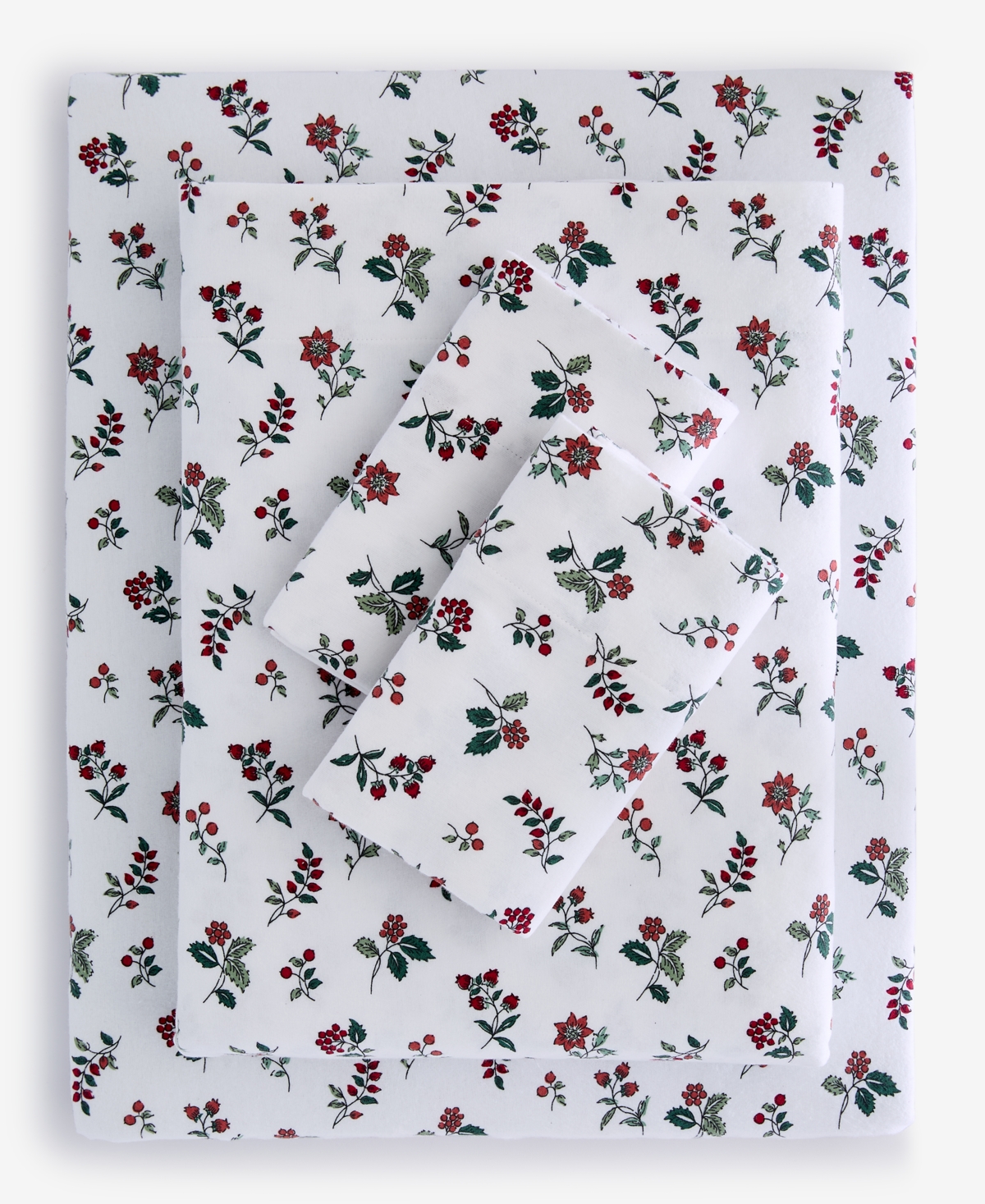 Charter Club Printed Flannel Cotton 4-pc. Sheet Set, Queen, Exclusively At Macy's In White