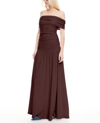 Women's Field Of Dreams Off-The-Shoulder Maxi Dress