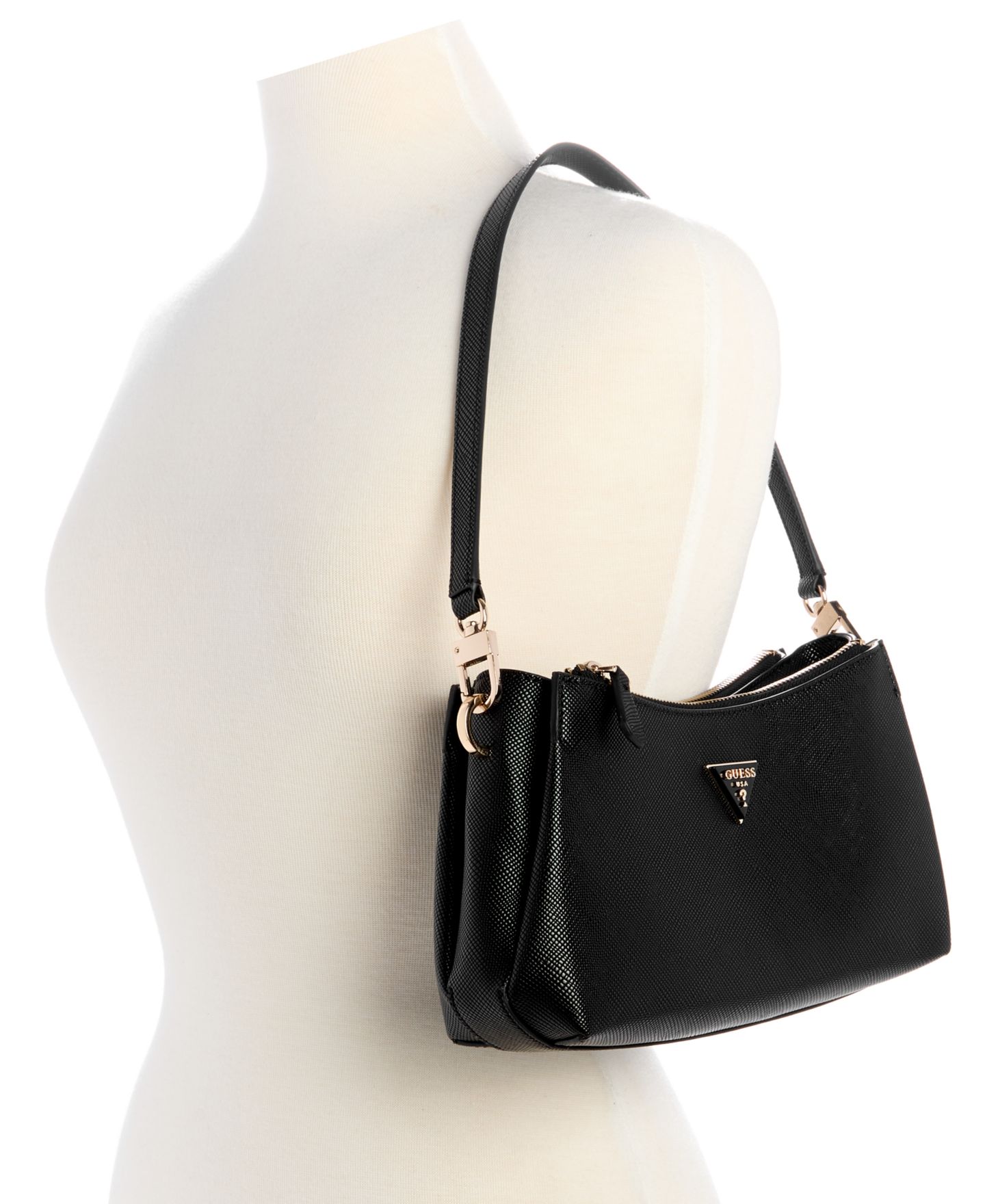 Женская сумка GUESS Noelle II Small Three Compartment Crossbody, цвет: Чёрный — фото 8