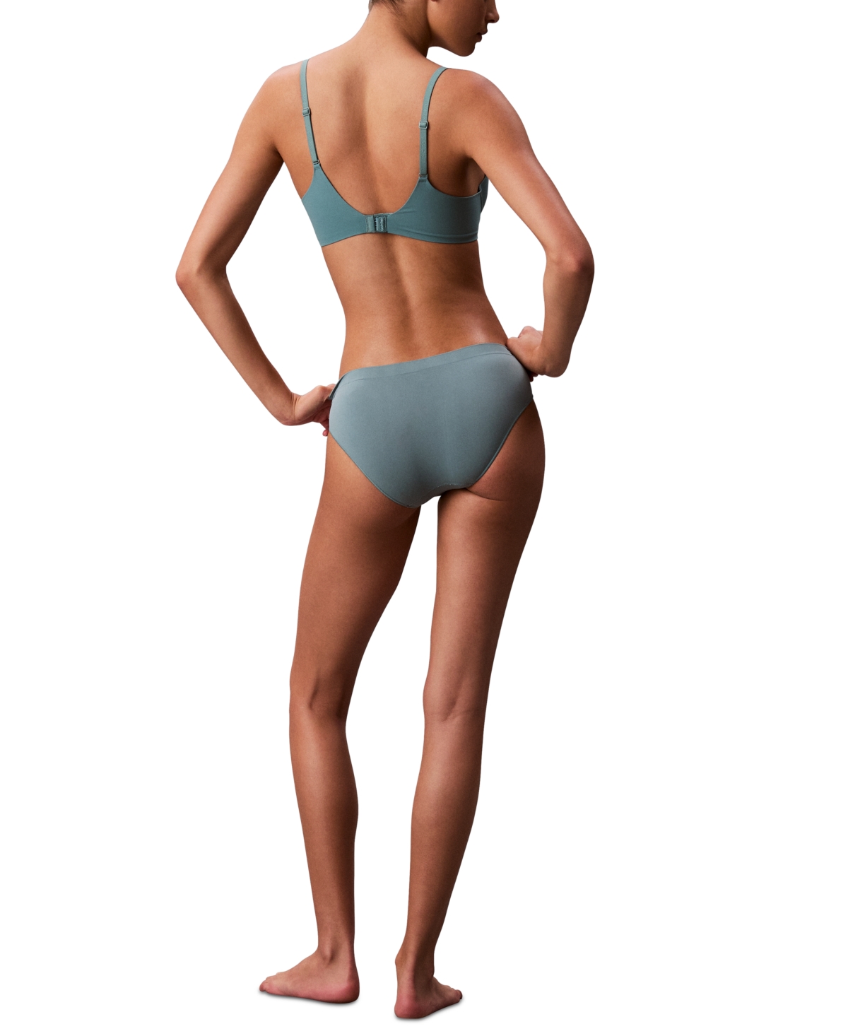 Calvin Klein Bonded Flex Bikini In Blue