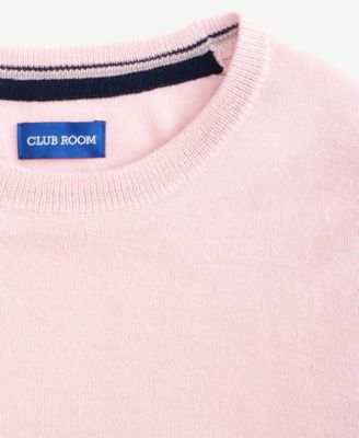 Men's Solid Crew Neck Merino Wool Blend Sweater, Created for Macy's 