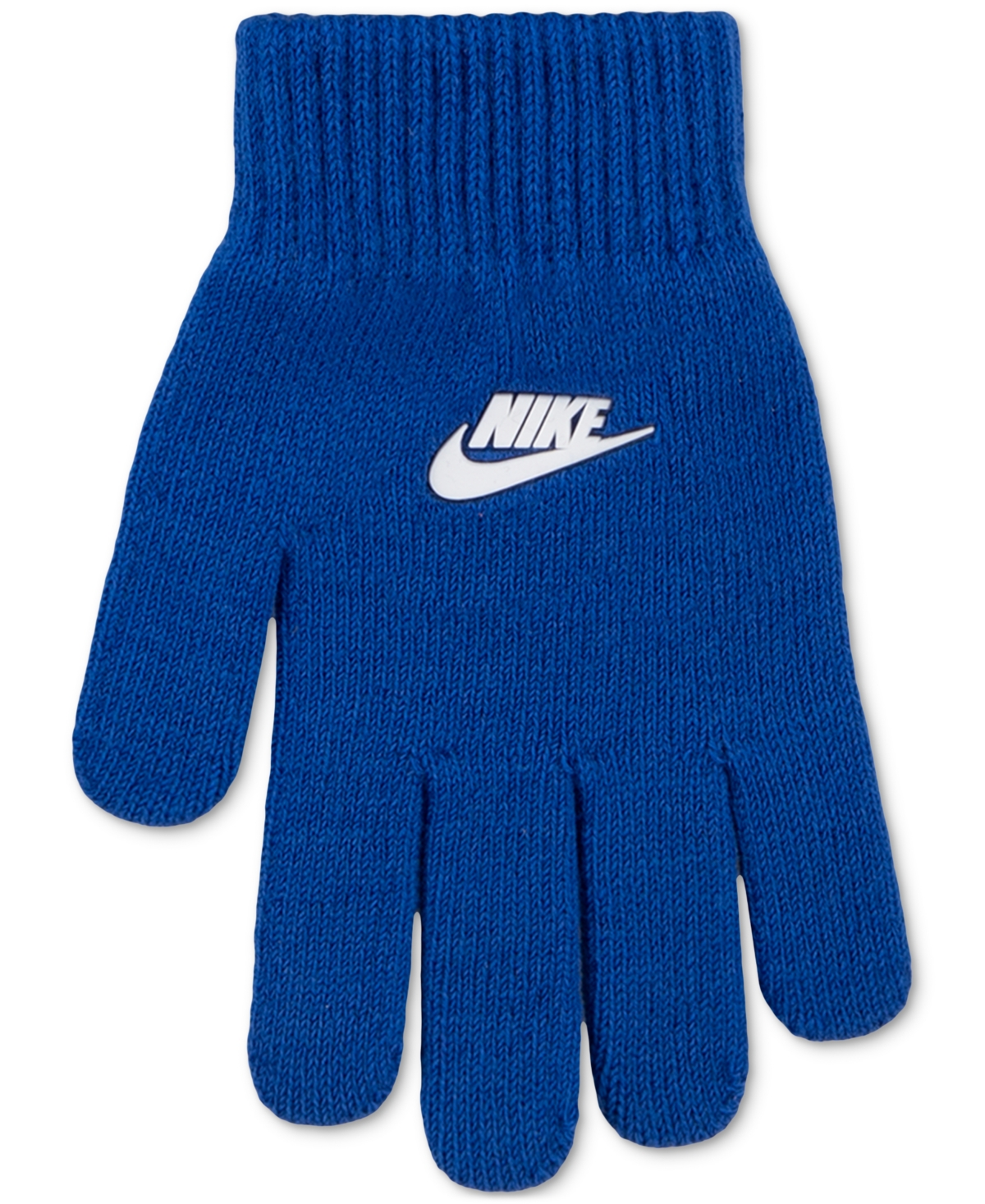 Nike Big Boys 2-piece Swoosh Beanie And Gloves Set In Blue