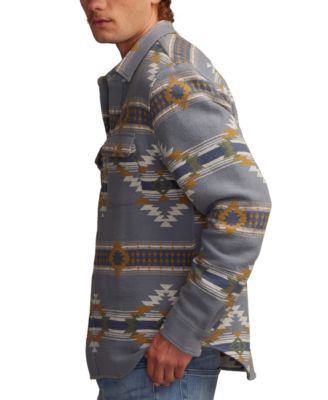 Men's Long Sleeve Southwestern Pattern Humbolt Button-Front Shirt