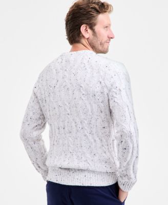 Men's Donegal Cable-Knit Crewneck Sweater, Macy's Exclusive