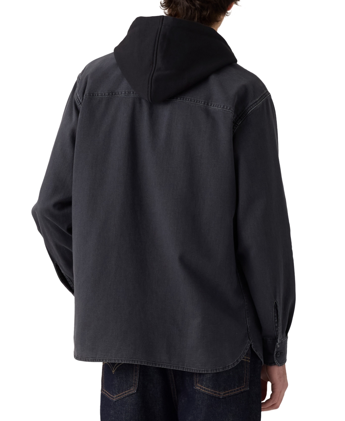 Levi's Hooded Classic Worker Shirt In Blue