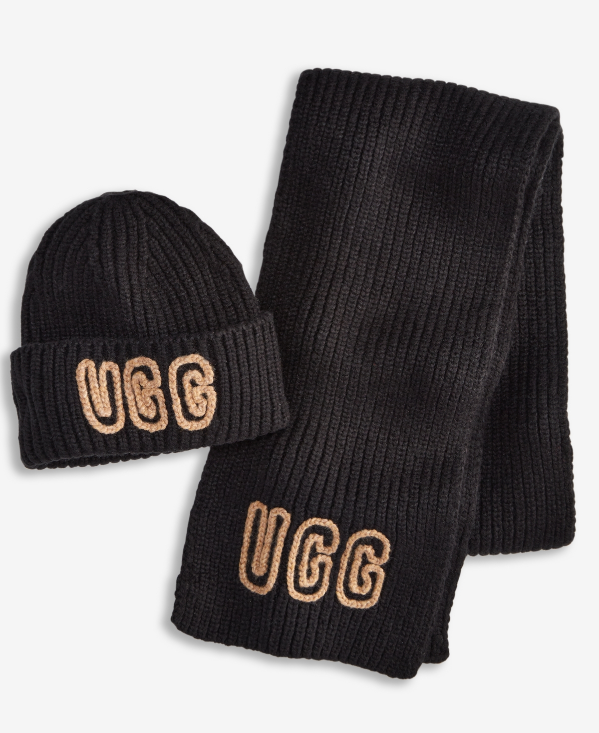 Ugg Chunky Crafted Rib Beanie In Black