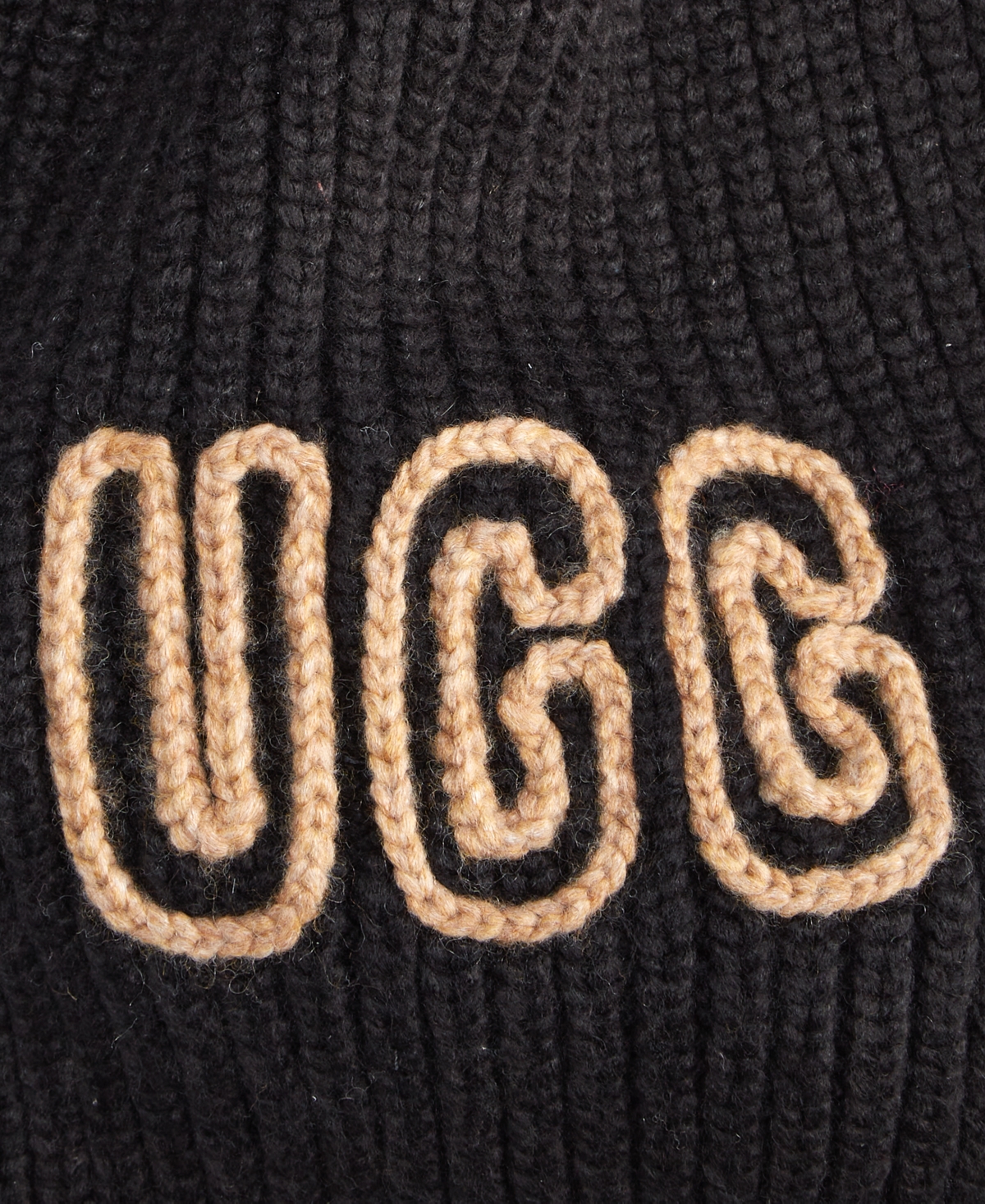 Ugg Crafted Chunky Rib Scarf In Black