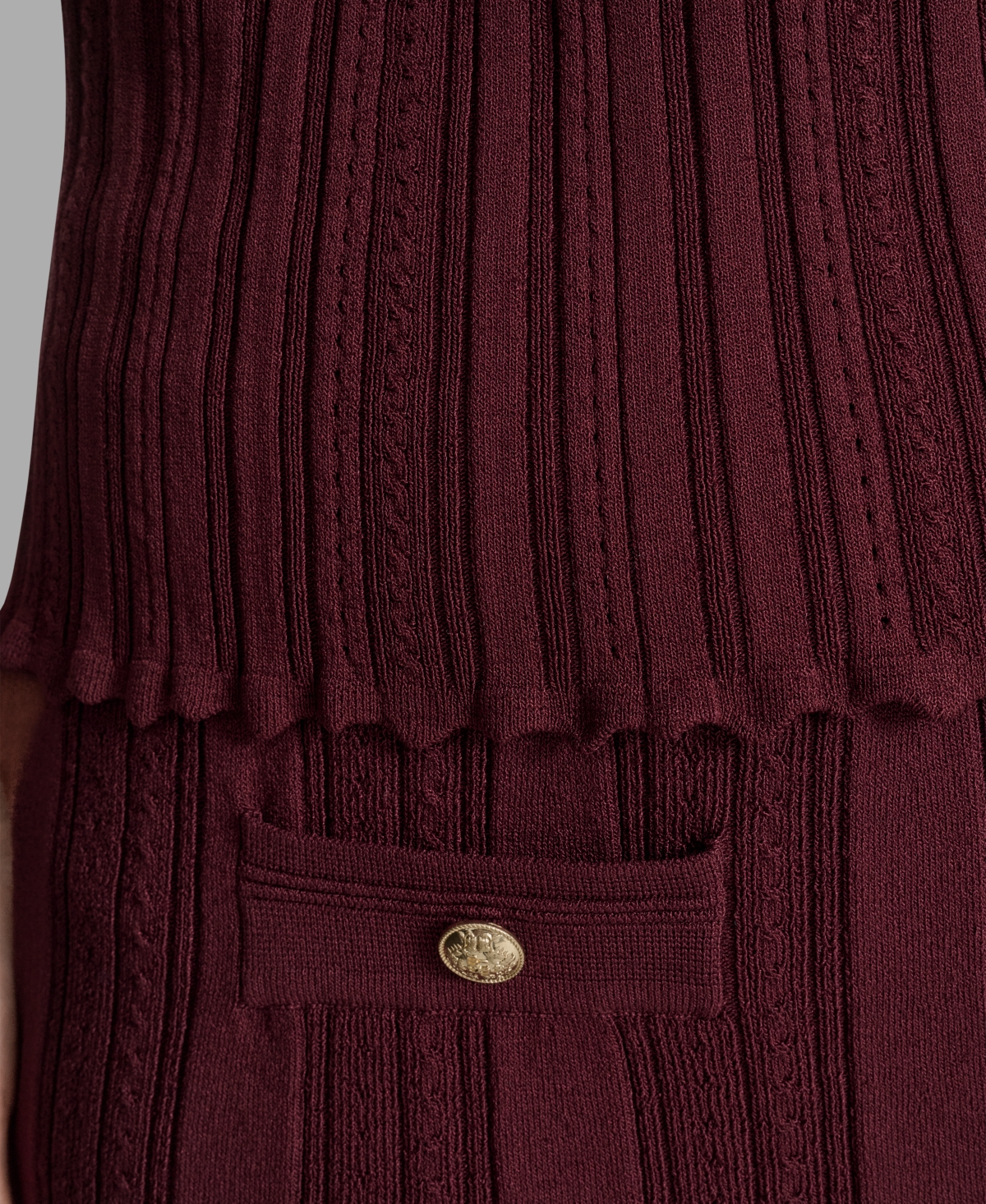 Bcbg Women's Textured-knit Mini Skirt In Burgundy