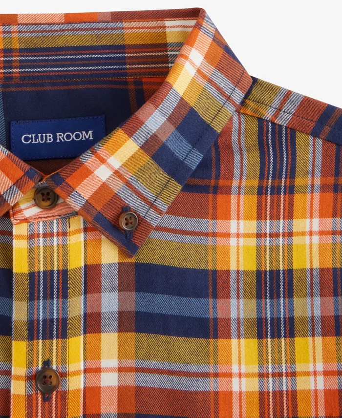 Men's Brushed Cotton Button-Down Shirt - thumbnail 5