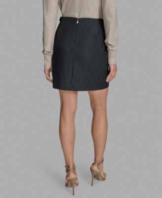 Women's Denim Waist-Tab Mini Skirt