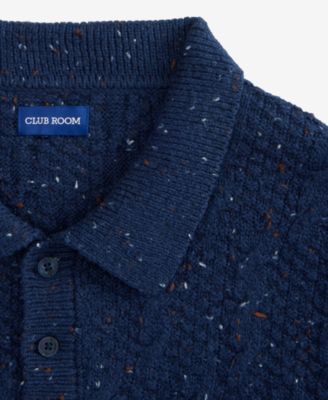 Men's Donegal Cable-Knit Polo Sweater, Macy's Exclusive 