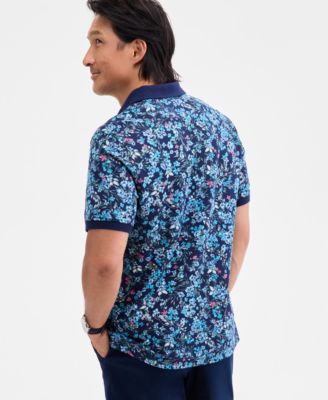 Men's Copenhagen Regular-Fit Moisture-Wicking Performance Stretch Floral Piqué Polo Shirt, Macy's Exclusive