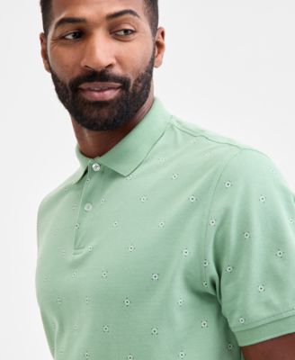 Men's Foulard-Print Piqu&eacute; Short-Sleeve Polo, Macy's Exclusive