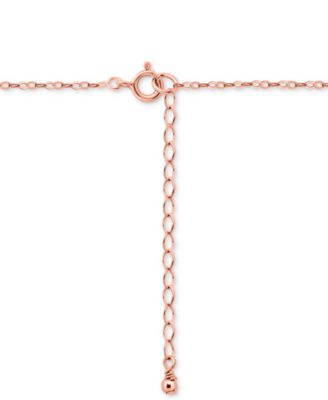 Cubic Zirconia Bow Pendant Necklace, 16" + 2" Extender, Macy's Exclusive 