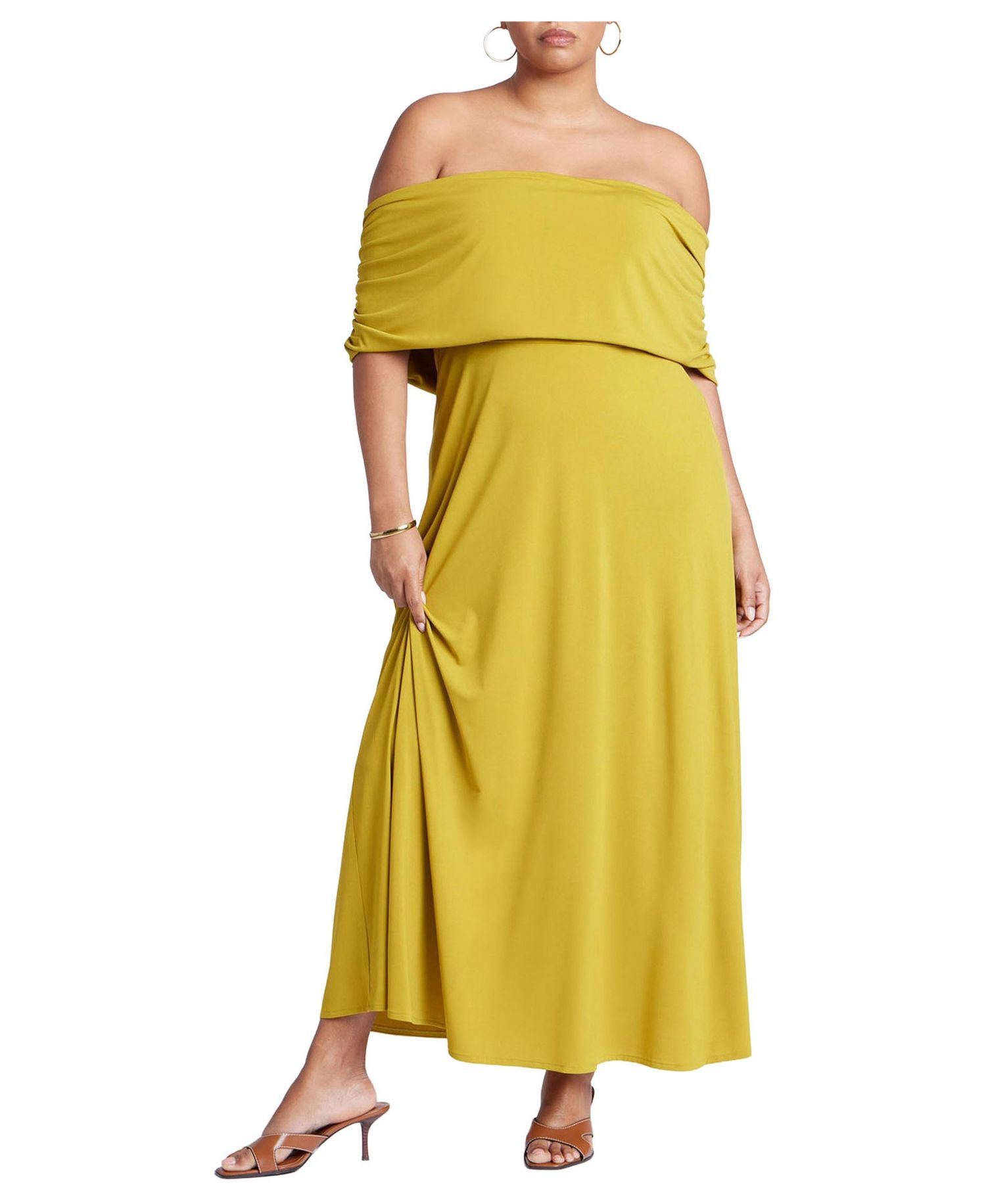 Women's Off The Shoulder Knit Maxi Dress