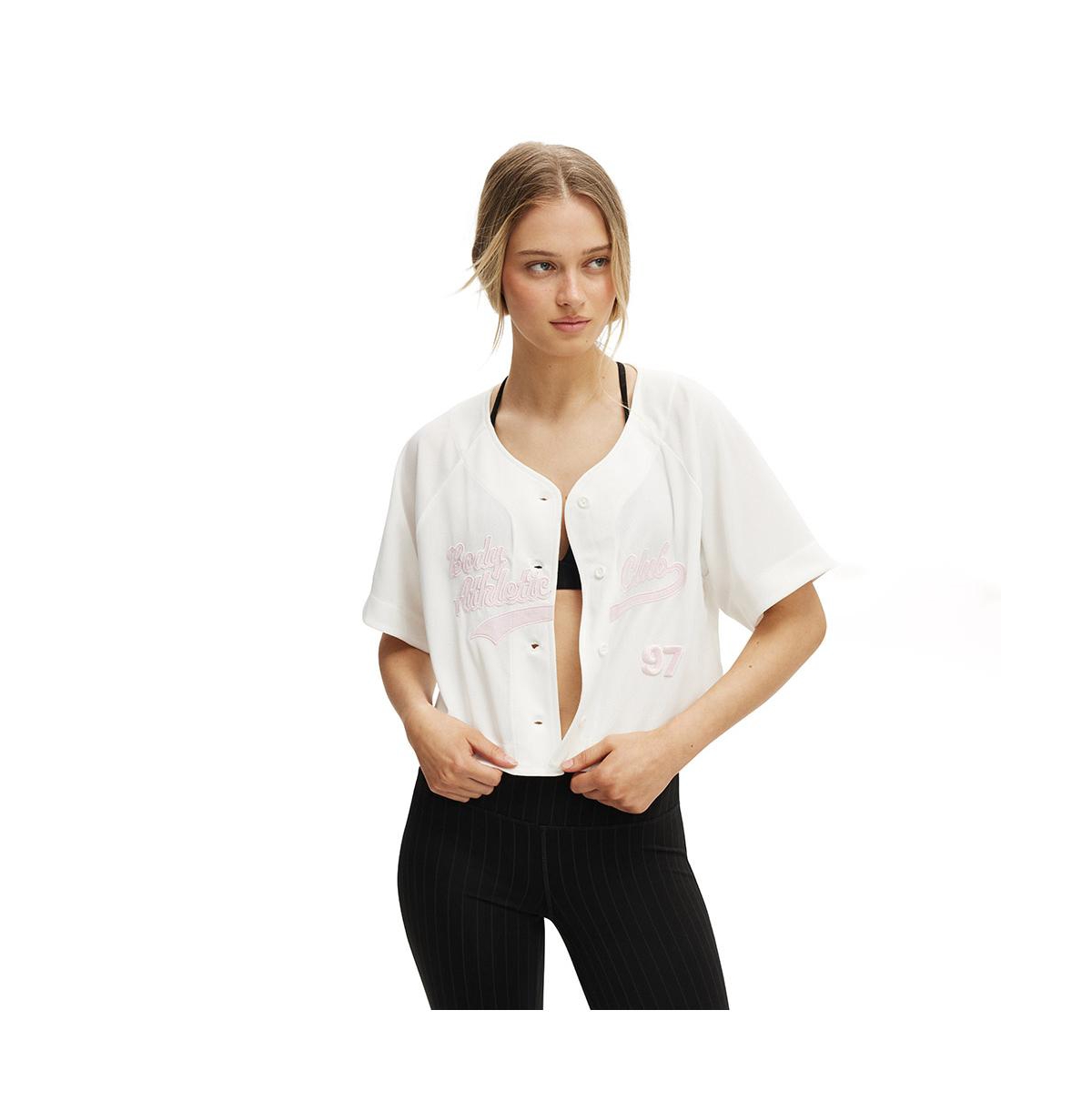 Women's Active Mesh Raglan Graphic Tee - Folkstone grey stripe/grape juice