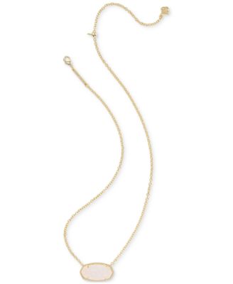 Elisa Statement Short Pendant Necklace 14K Gold Over Brass